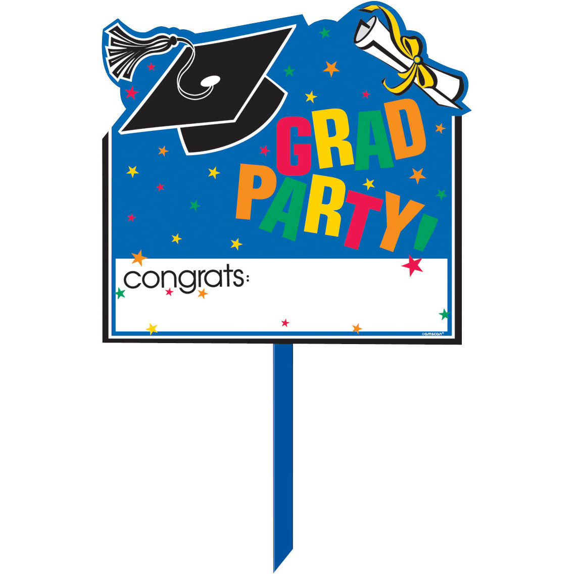 Grad Party Congrats Personalize It Yard Sign