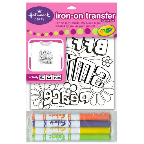 Celebrate Kids Iron On Transfer Activity