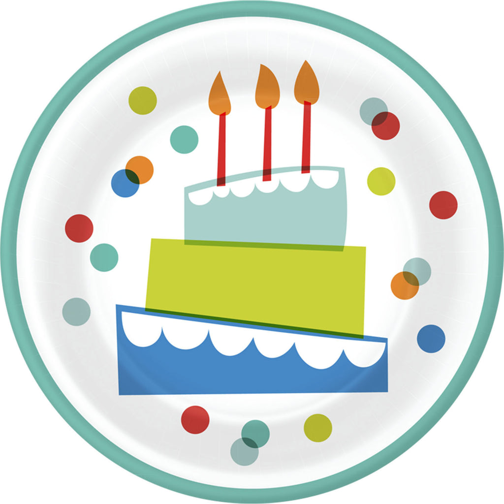 Cake and Confetti Dessert Plates