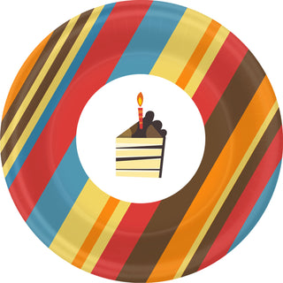 Striped Cake Dessert Plates