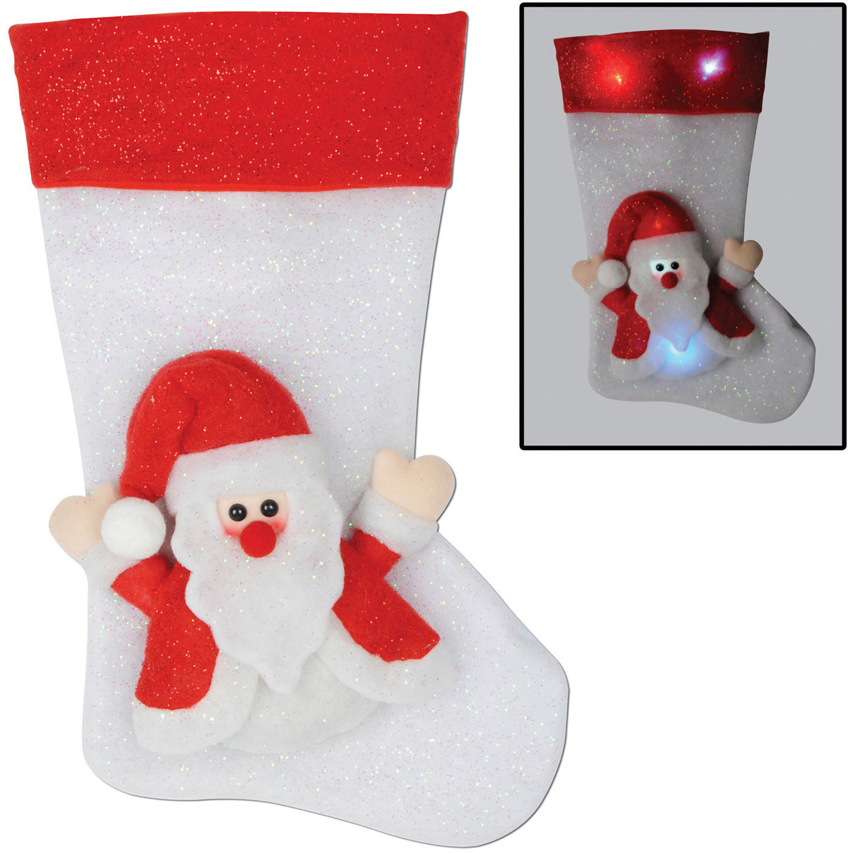 Light-Up Santa Stocking