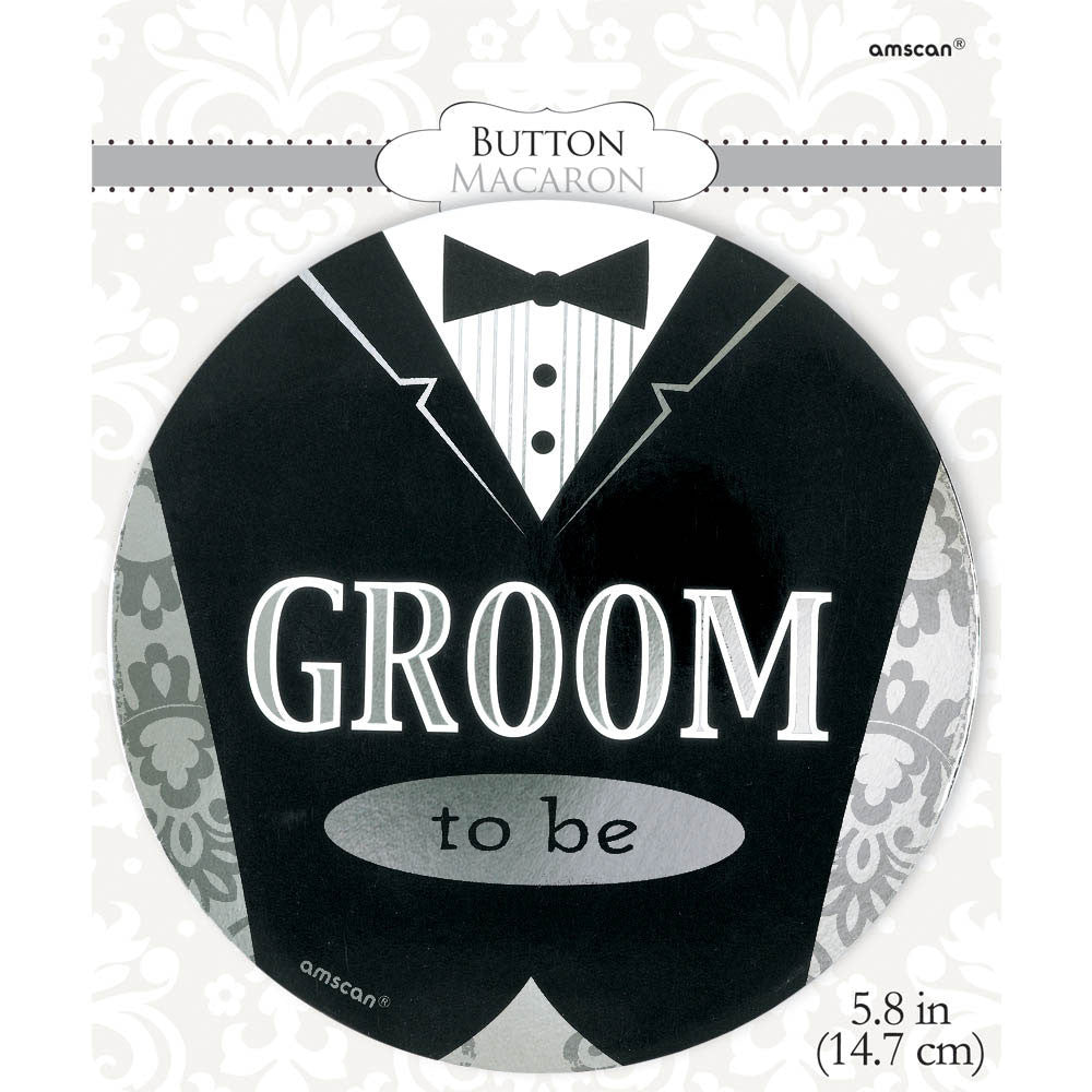 Groom Jumbo Button