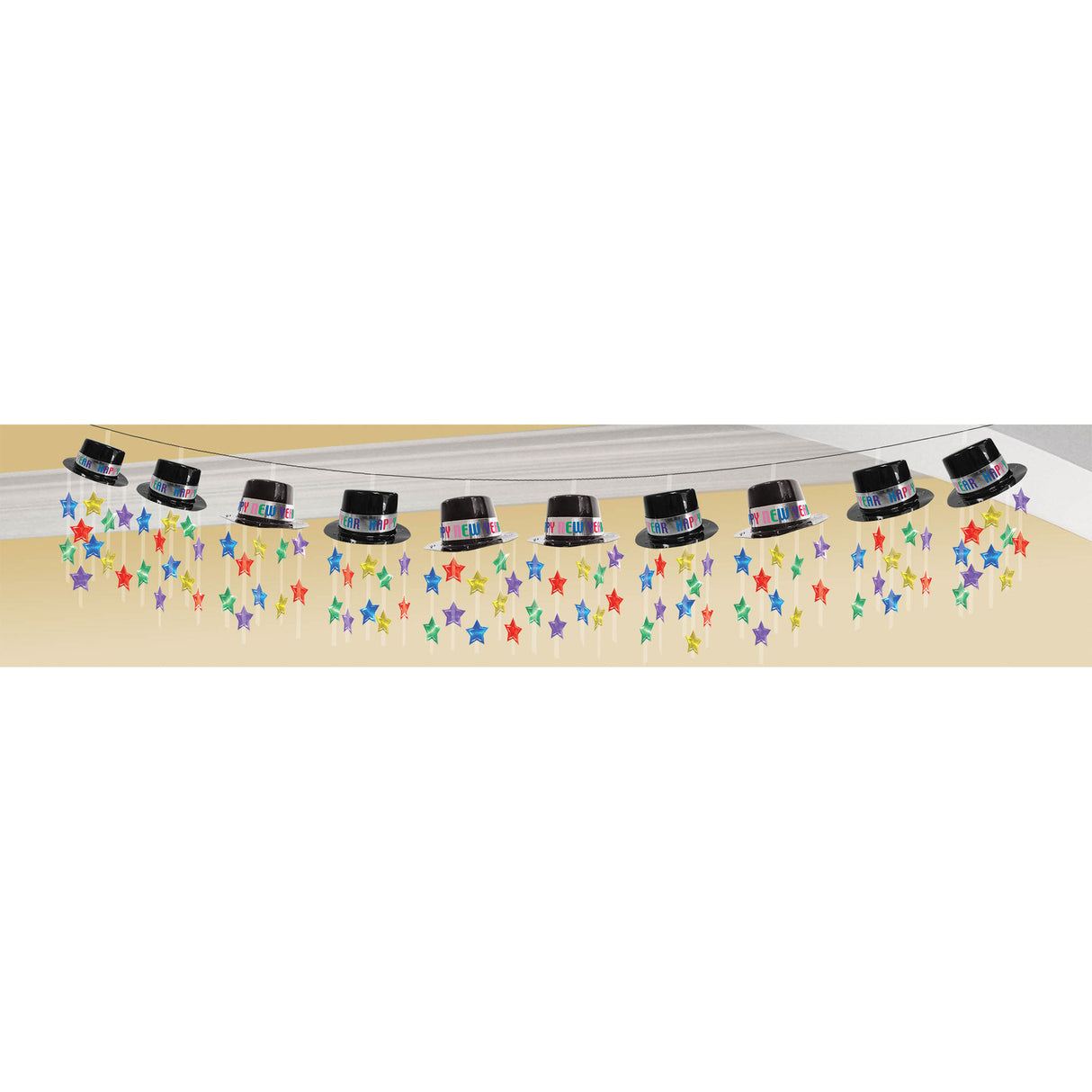 12' New Year Top Hat Garland