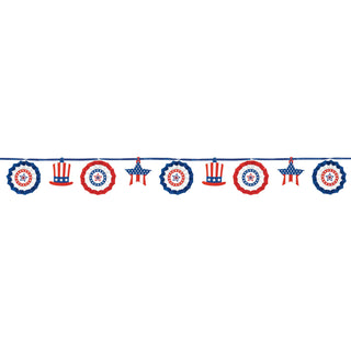 Patriotic Glitter Fan Garland