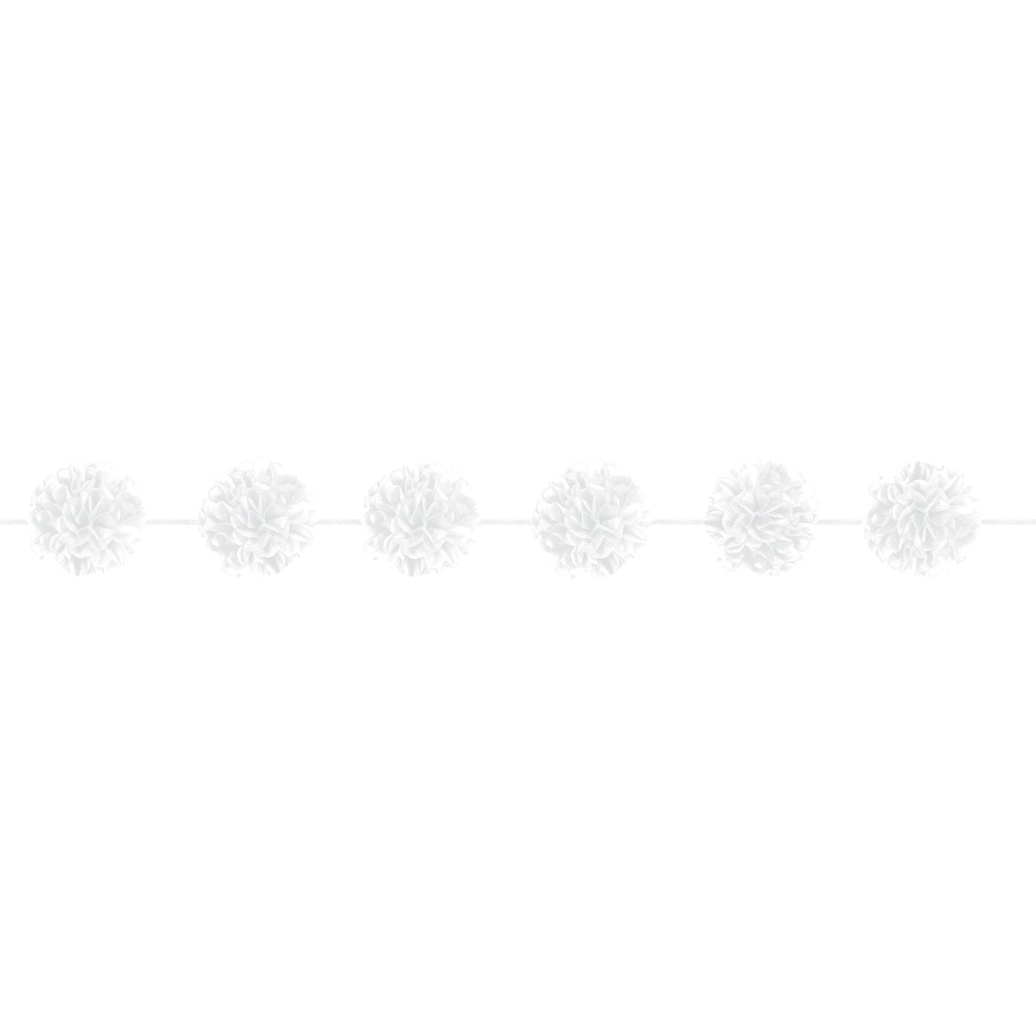 White Tissue Ball Garland (2ct)
