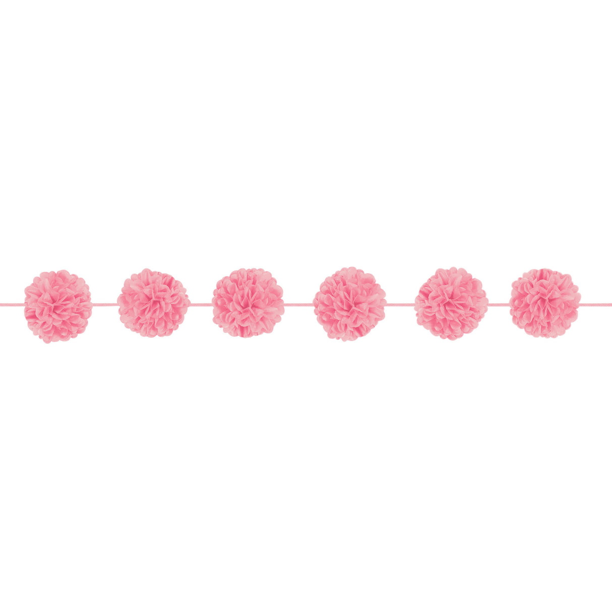New Pink Tissue Ball Garland (2ct)