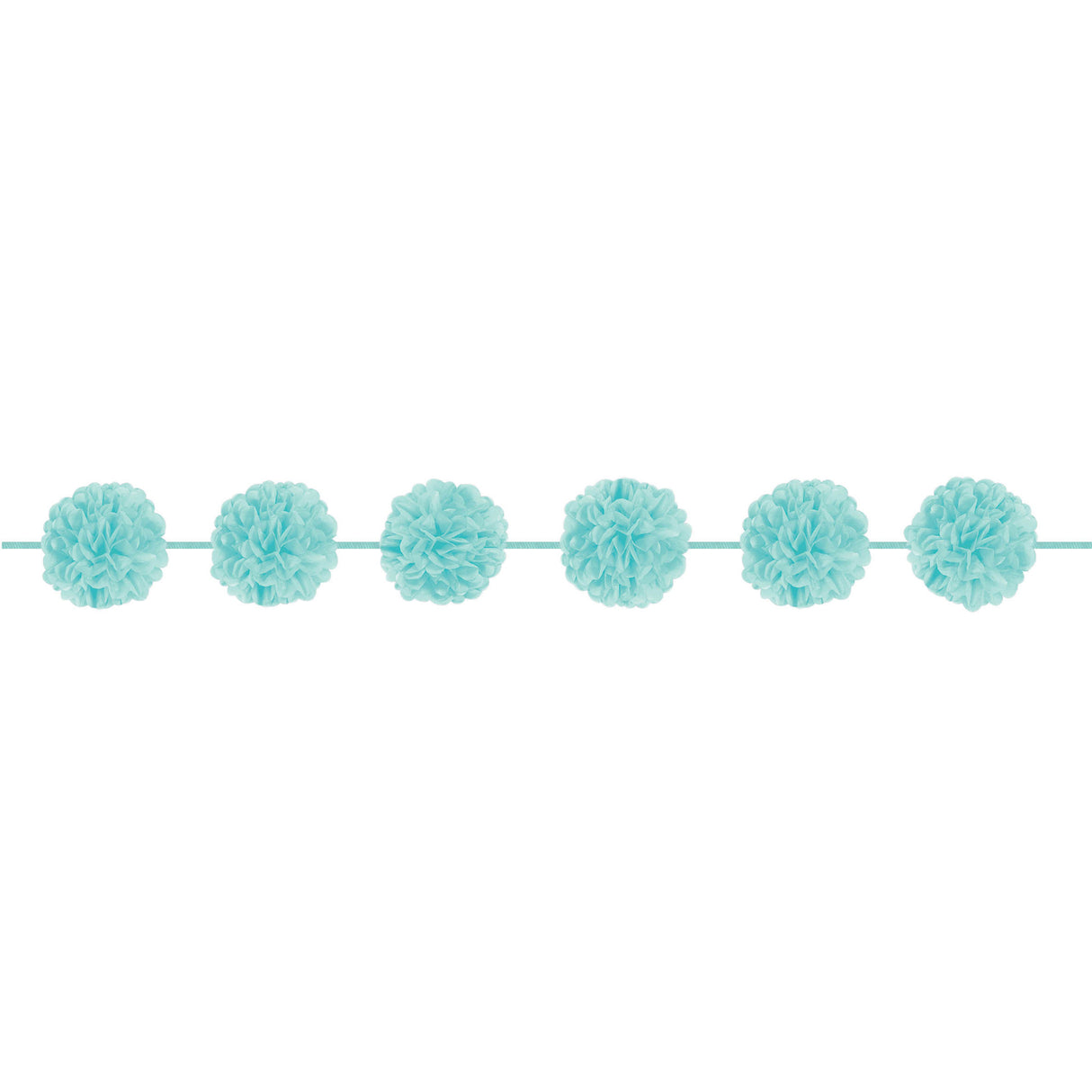 Robin's Egg Blue Tissue Ball Garland (2ct)