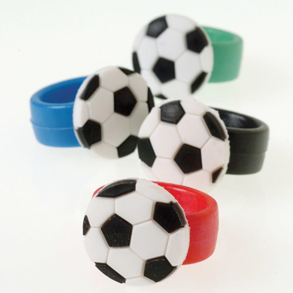 Soccer Rubber Rings (12ct)