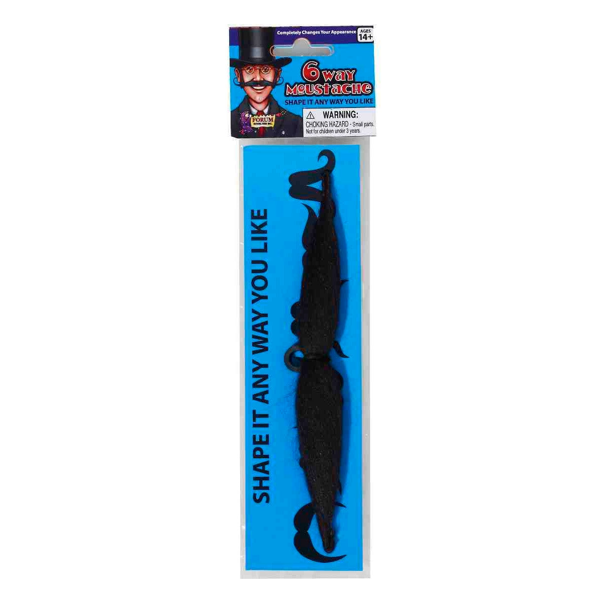 Six Way Moustache-Black