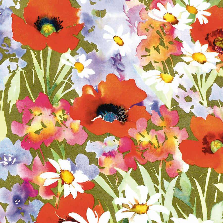 Watercolor Floral Gift Wrap Roll