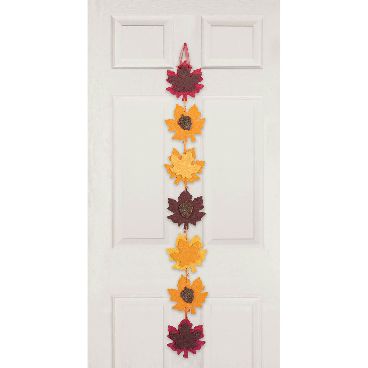 Hanging Glitter Leaves Sign