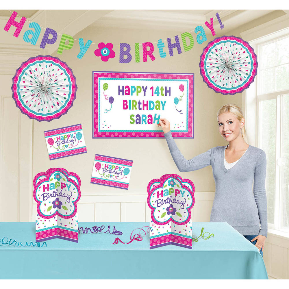 Purple and Teal Customizable Decorating Kit