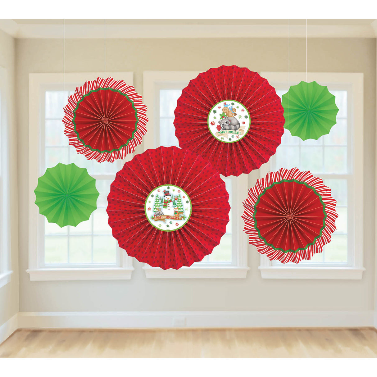 Winter Friends Hanging Fans (6 ct)