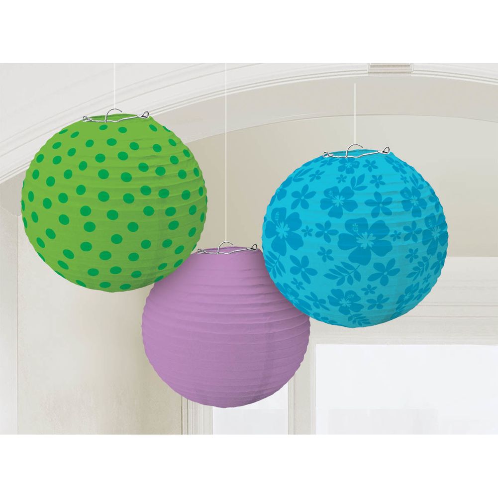 Cool Luau Lanterns (3ct)