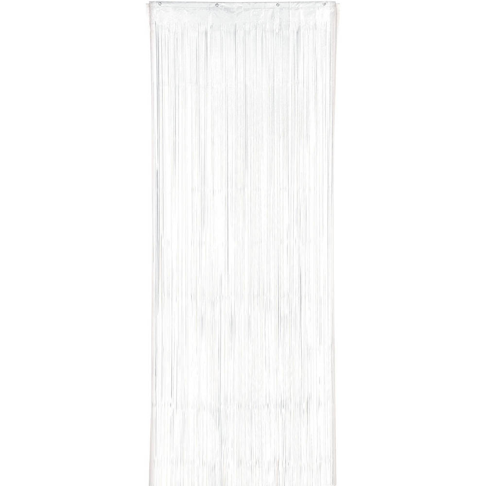White 3' x 8' Metallic Curtain