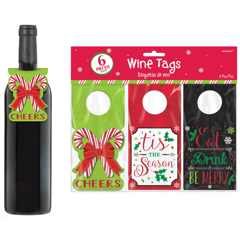Holiday Wine Tags