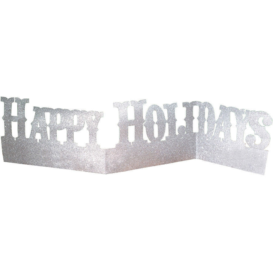 Happy Holidays Glittered Accordion Centerpiece