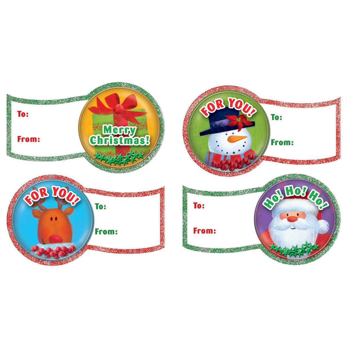 Holiday Whimsy Bubble Gift Tags