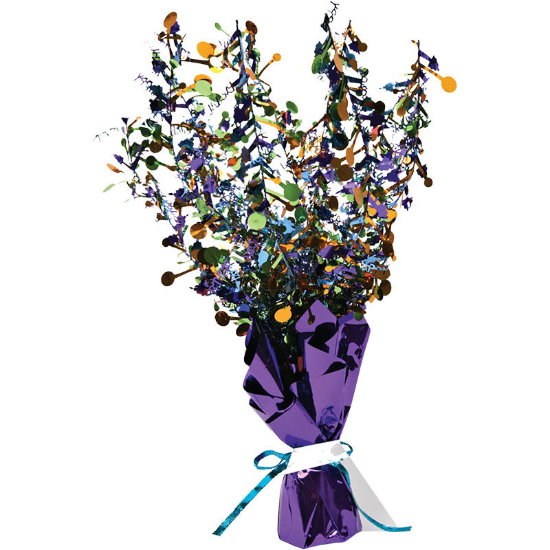 Bright and Bold Centerpiece, Foil Spray, Happy Birthday