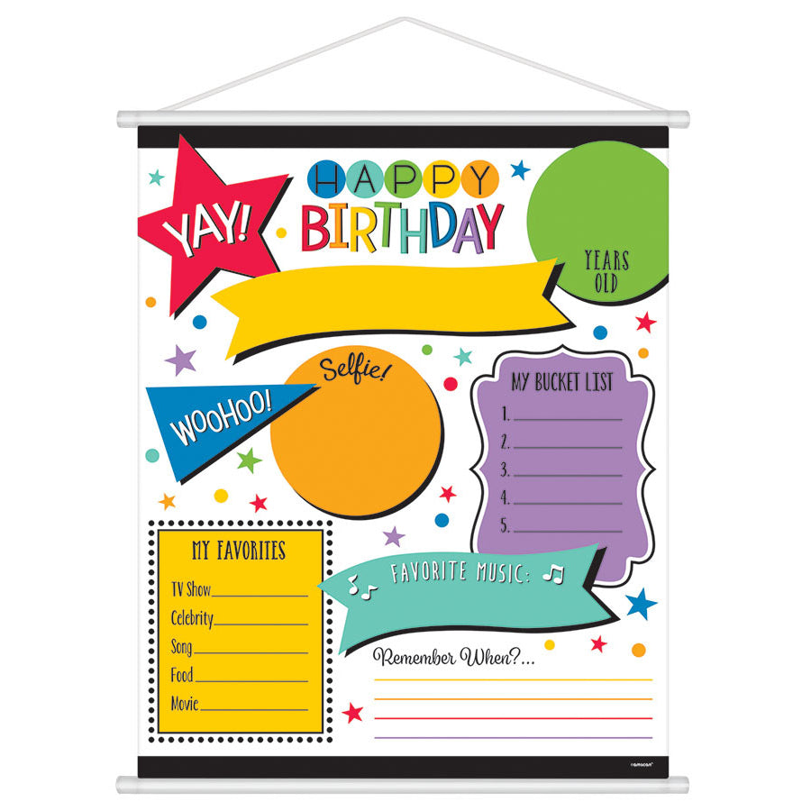 Rainbow Birthday Milestone Scroll