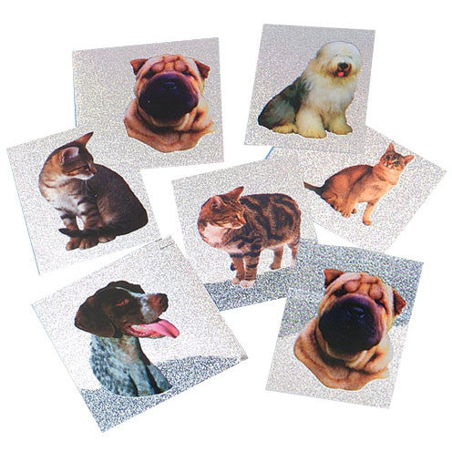 Dog And Cat Mylar Stickers