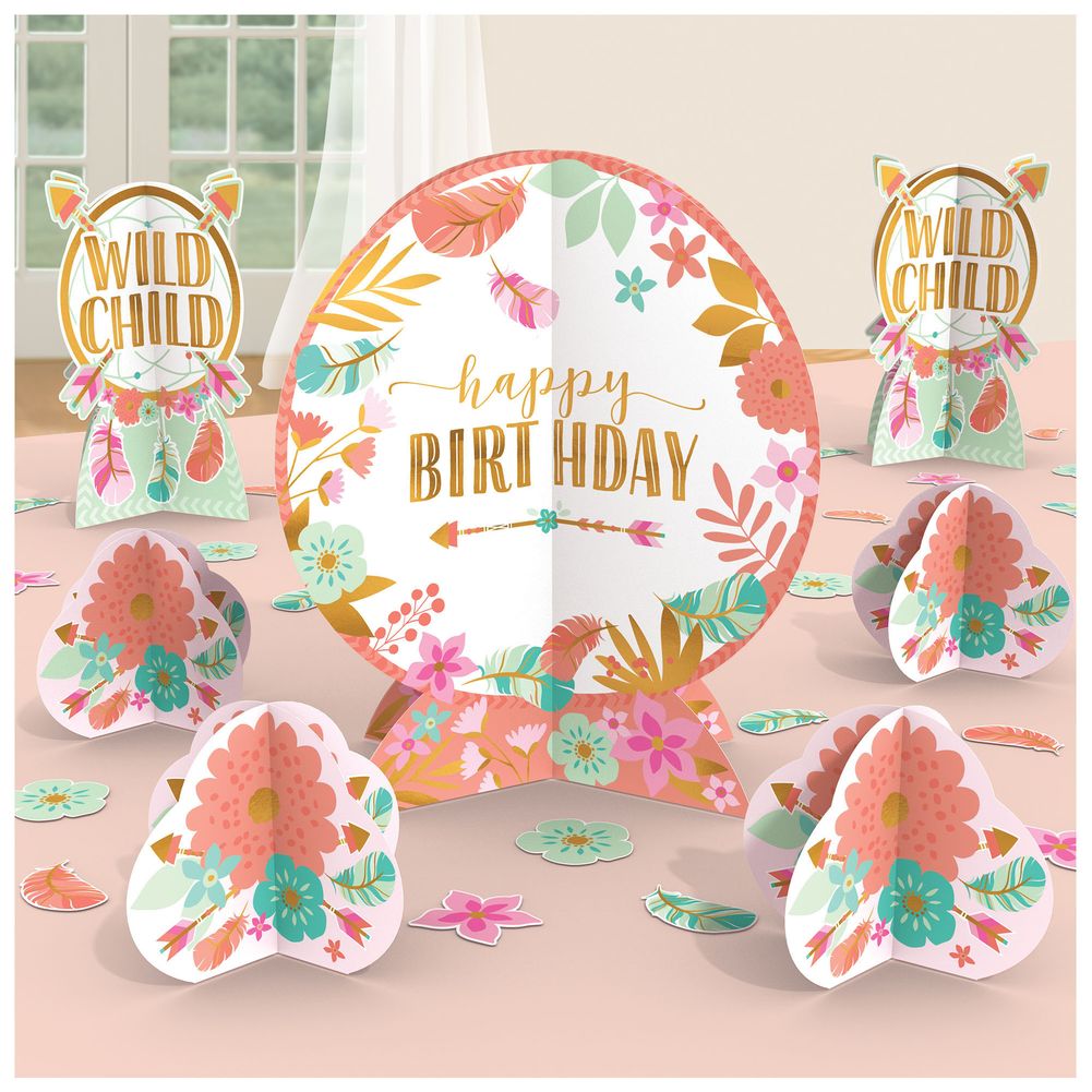 Boho Birthday Table Decorating Kit