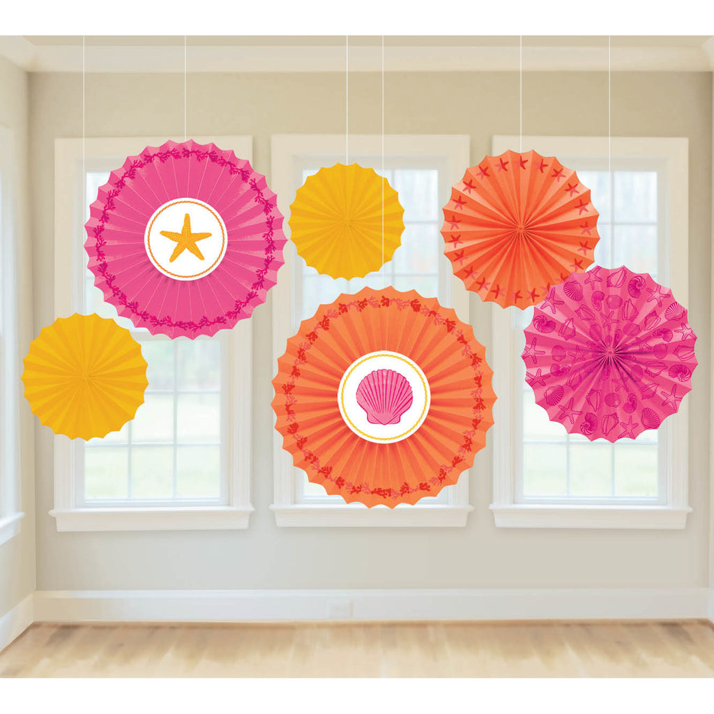 Summer Shells Paper Hanging Fans