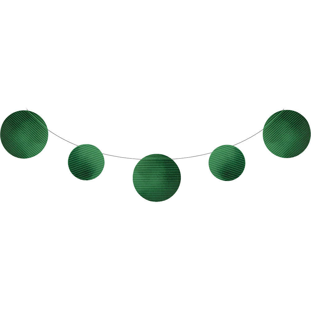 Green Embossed Foil Banner