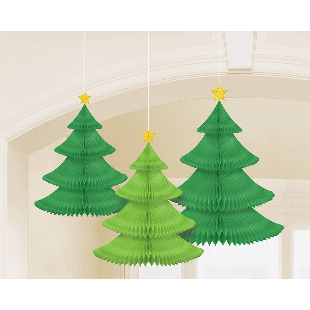 Christmas Trees Hanging Decorations (3 ct)