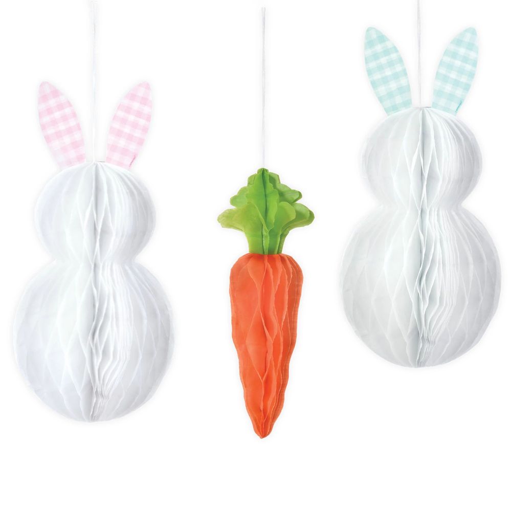 Easter Honeycomb Hanging Decorations (3ct)