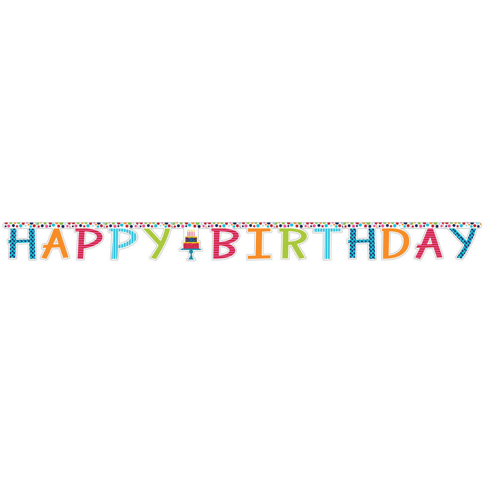 Birthday Cake Stand Letter Banner