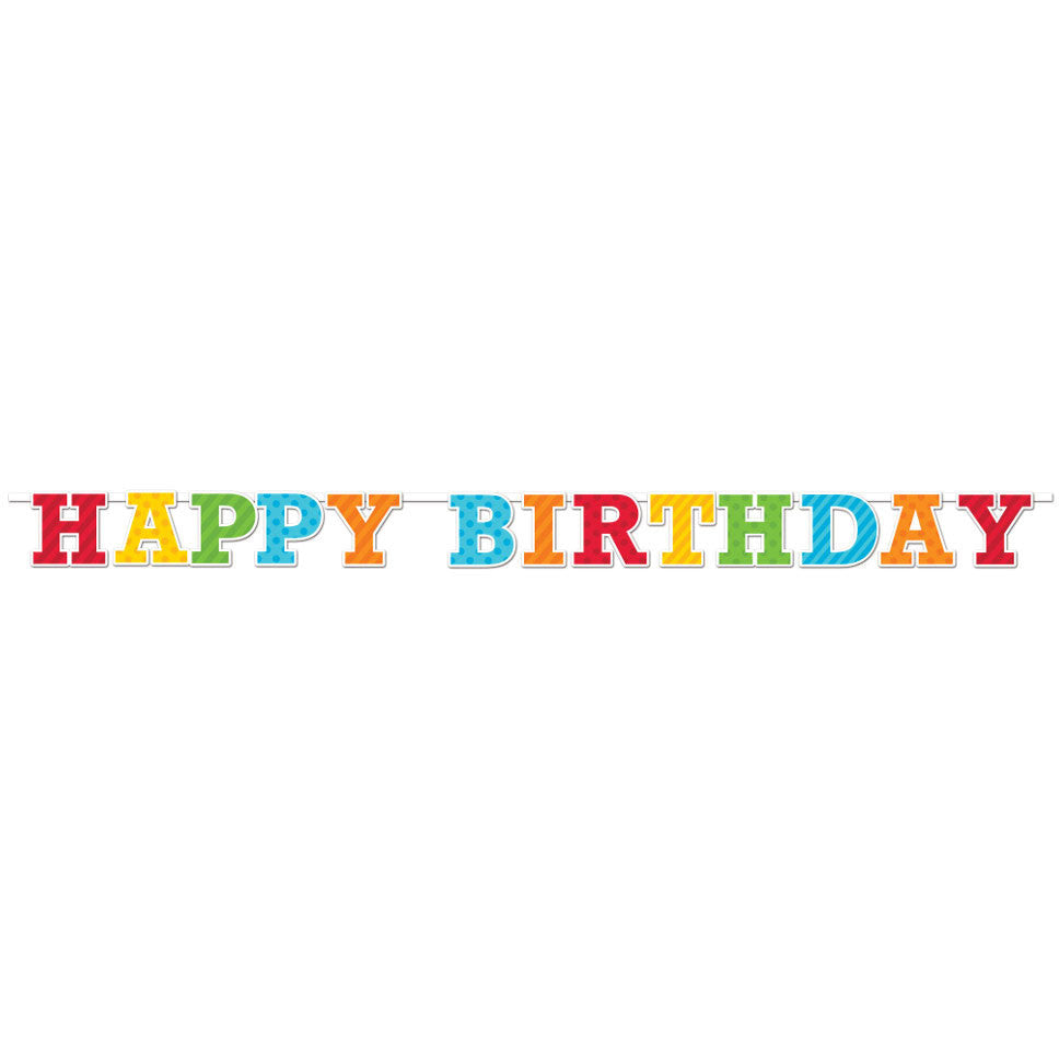 Birthday Stripes Letter Banner