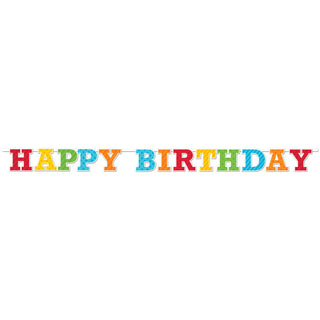Birthday Stripes Letter Banner