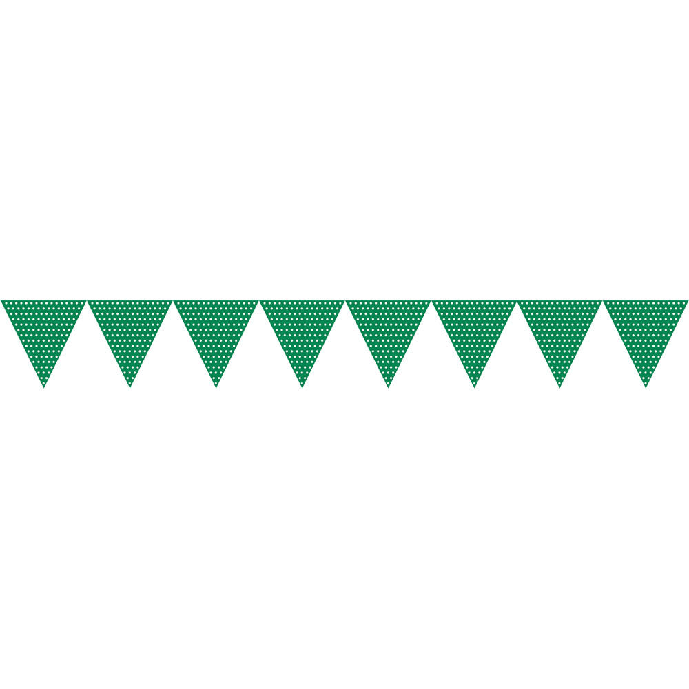 Green Polka Dot 9' Pennant Banner