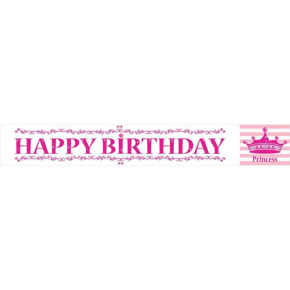Pink Princess Royalty 6' Foil Banner