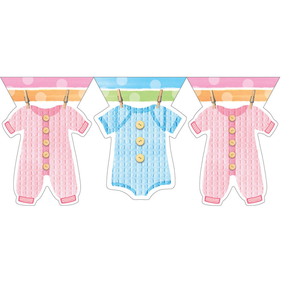 Baby Clothes Flag Banner