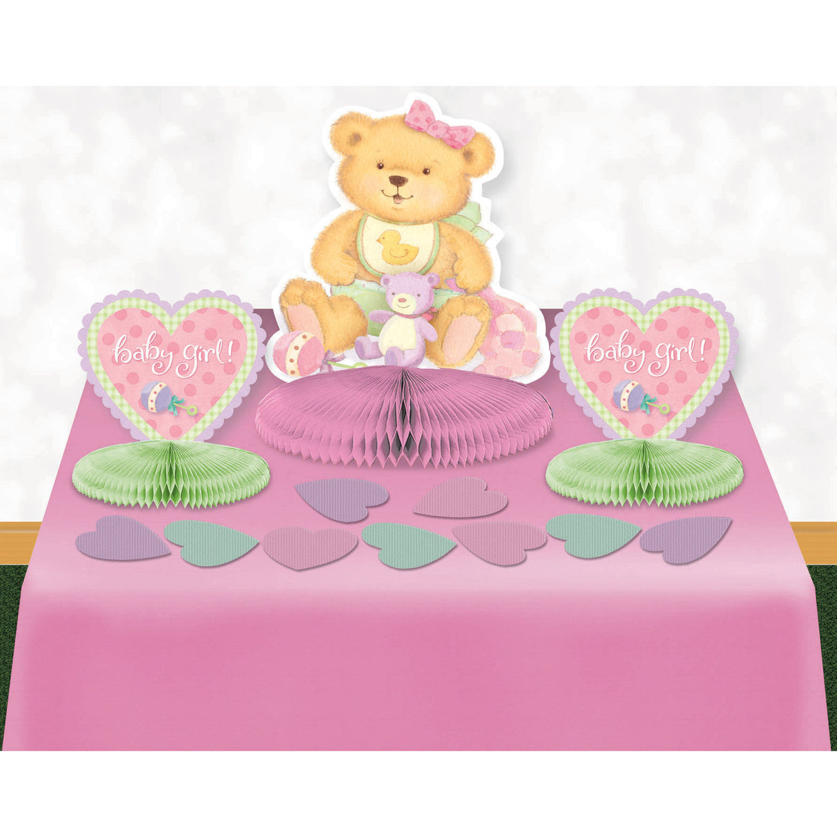 Precious Bear Pink Table Kit