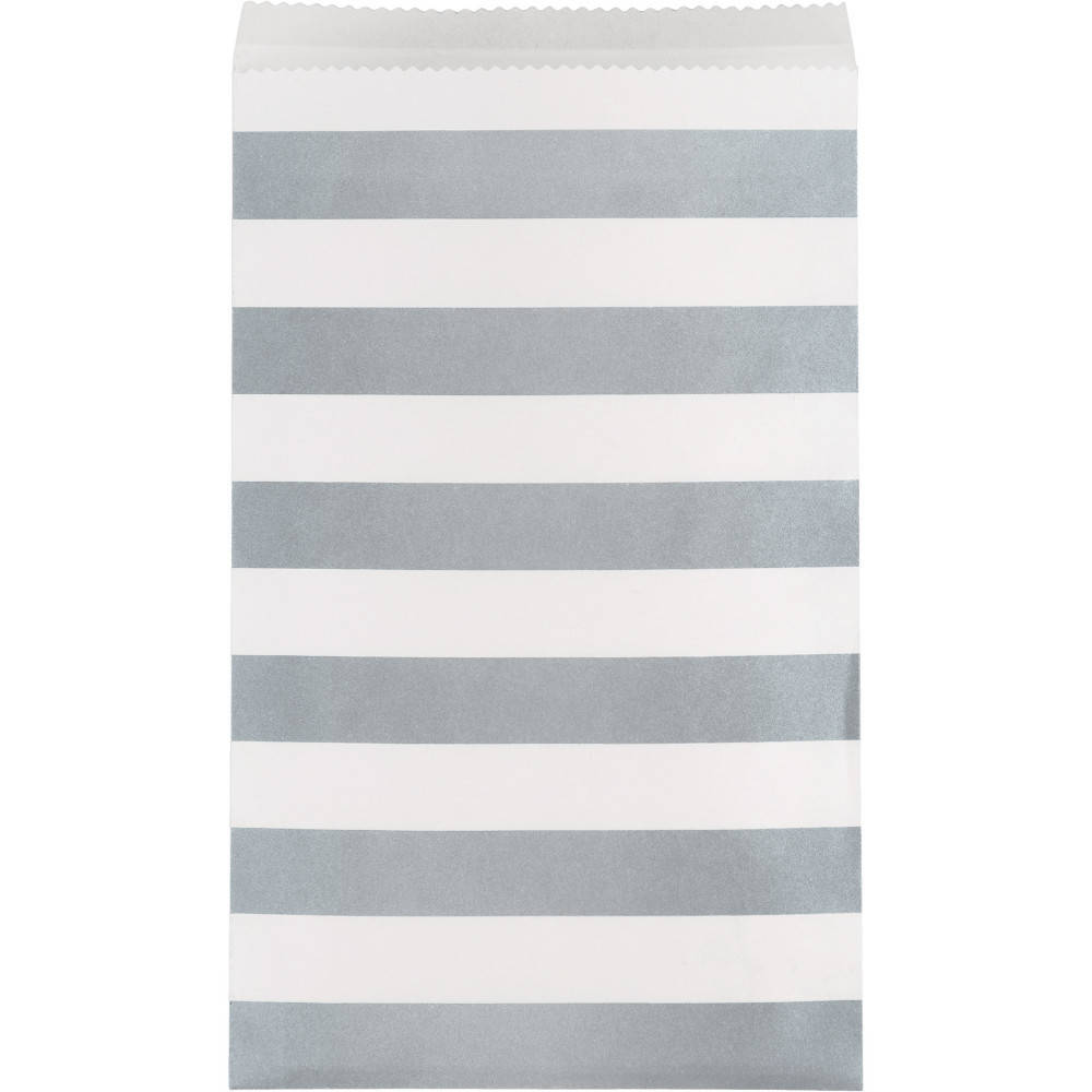 Silver Stripes Medium Treat Bags (15ct)