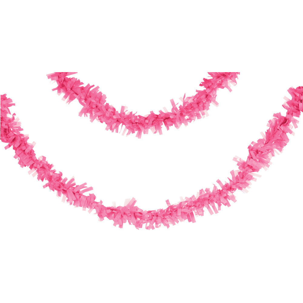 Candy Pink 25' Tissue Garland