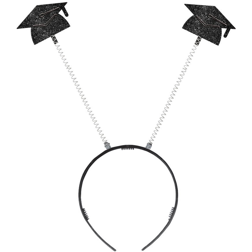 Black Glitter Grad Head Bopper