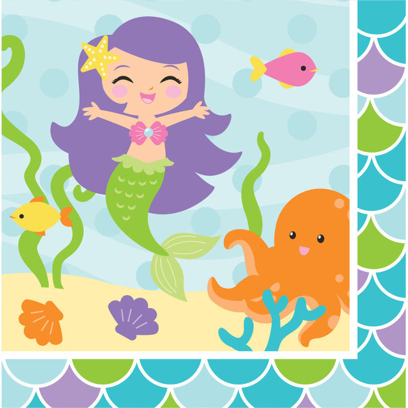 Mermaid Friends Luncheon Napkins (16ct)