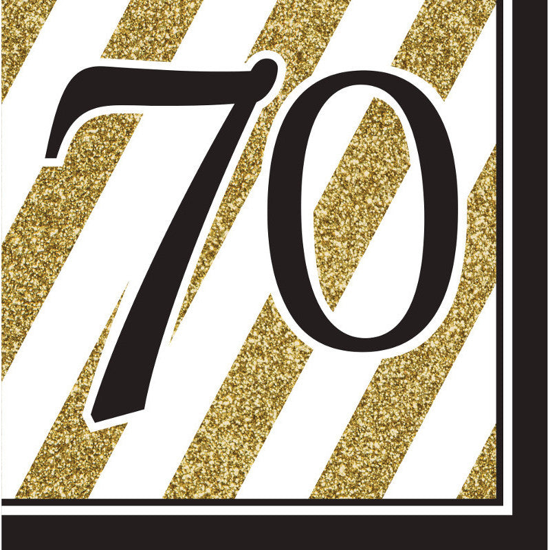 Black & Gold 70 Luncheon Napkins (16 ct)