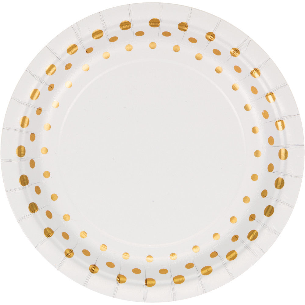 Sparkle and Shine Gold Dessert Plates (8ct)