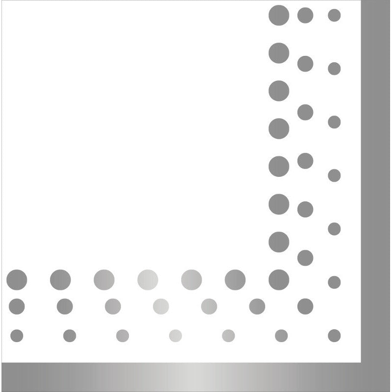 Sparkle and Shine Silver Luncheon Napkins (16ct)
