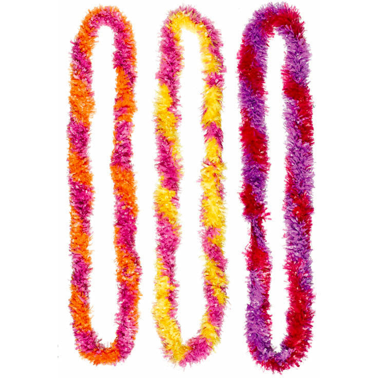 2 Tone Fringe Lei
