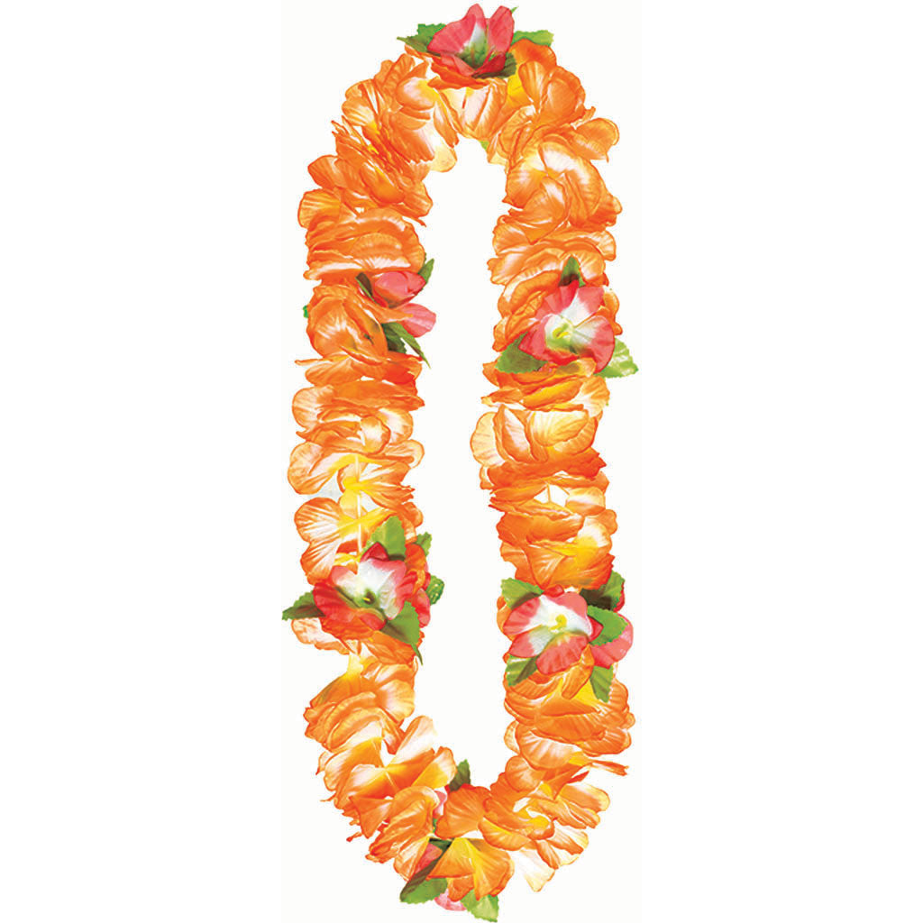 Orange Soft Petals Lei (1ct)