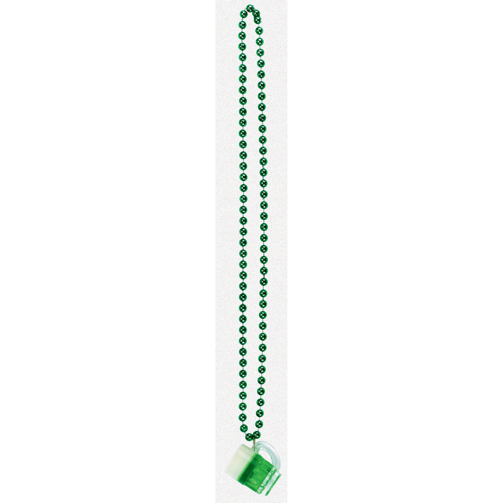 Frothy Beer Mug Beaded Necklace