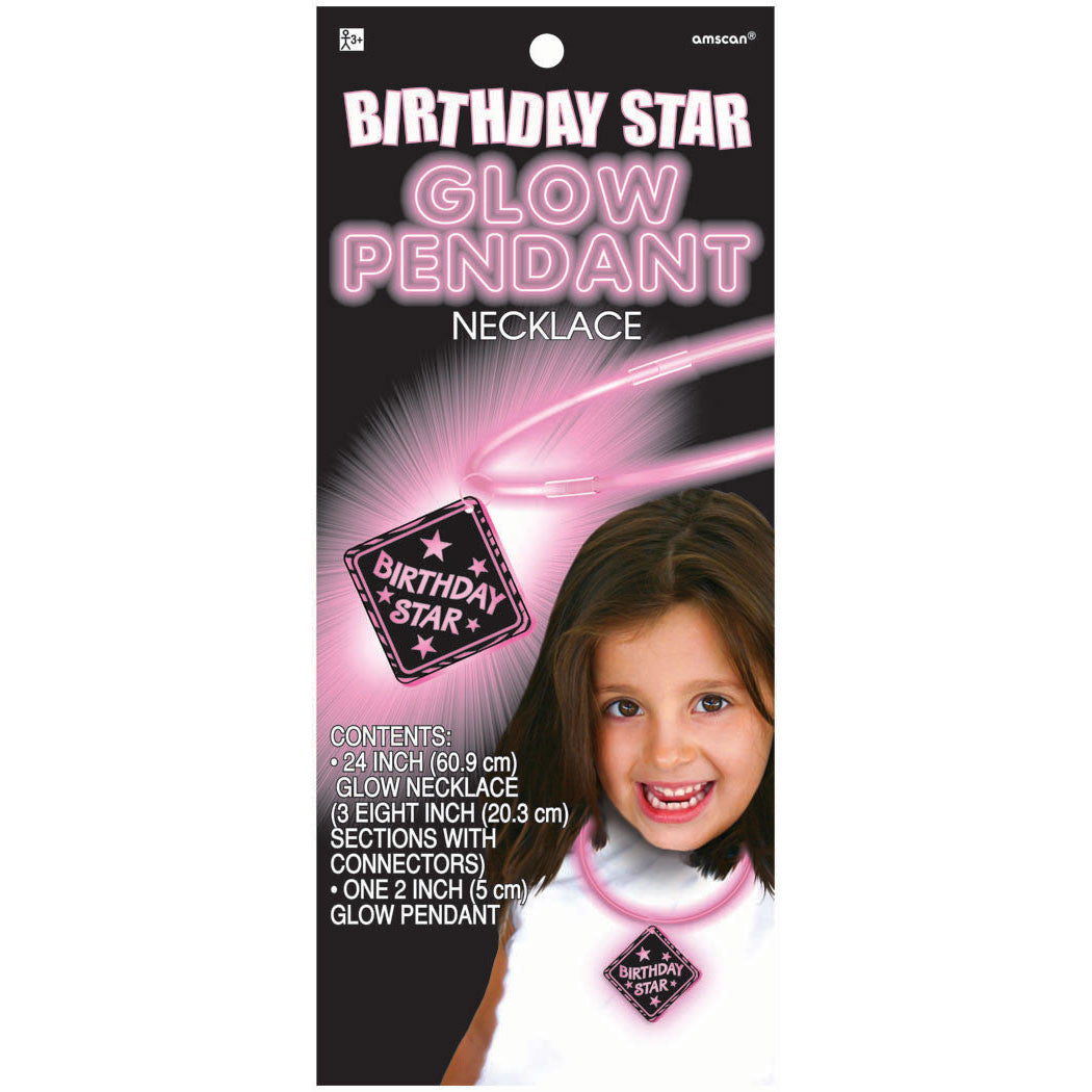 Birthday Star Glow Pendant Necklace