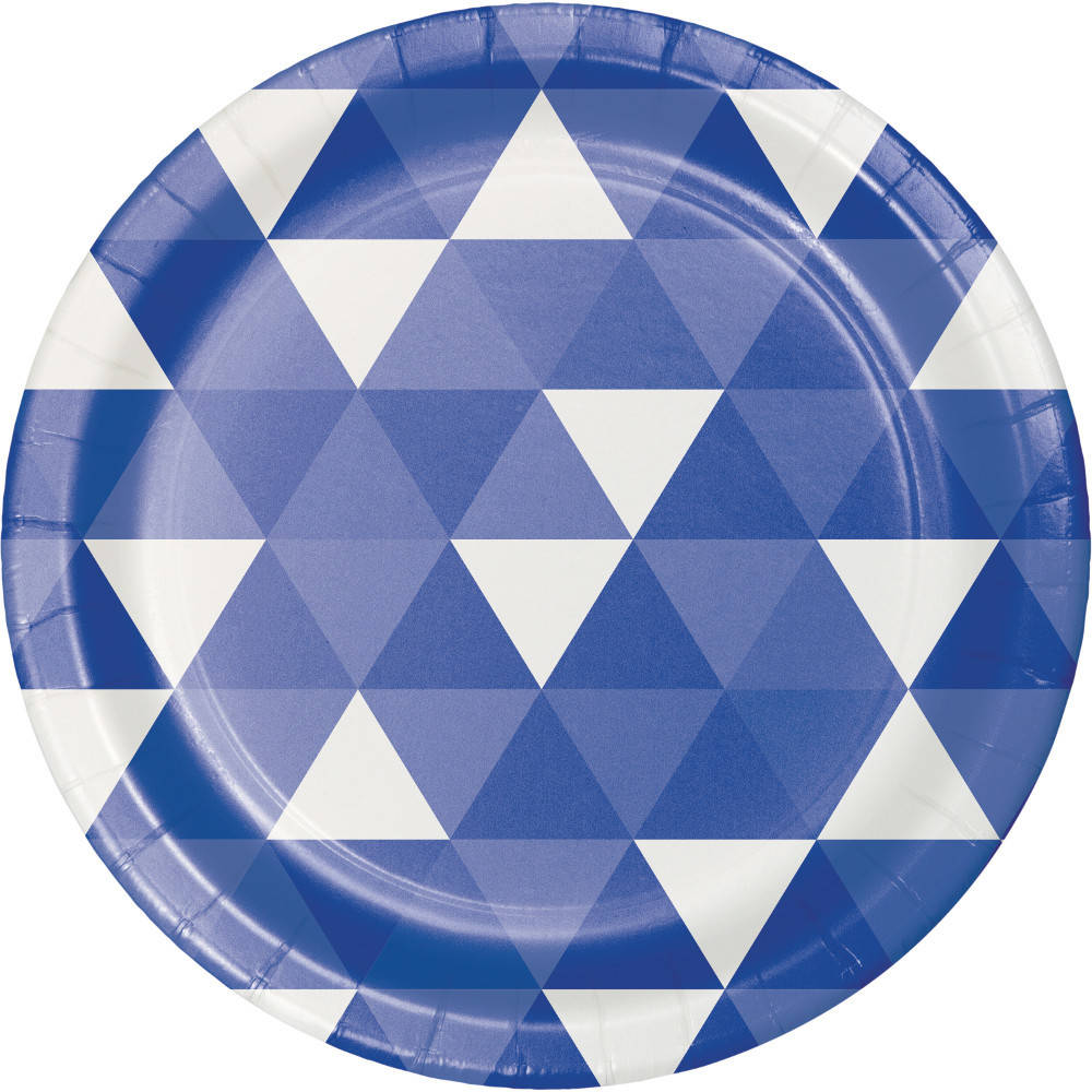 Cobalt Fractal Dessert Plates (8ct)