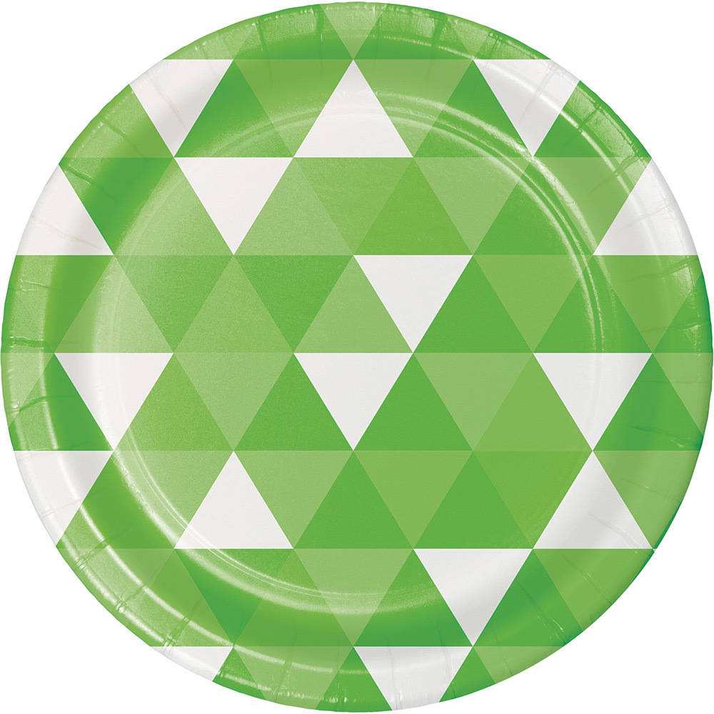 Fresh Lime Fractal Dessert Plates (8ct)